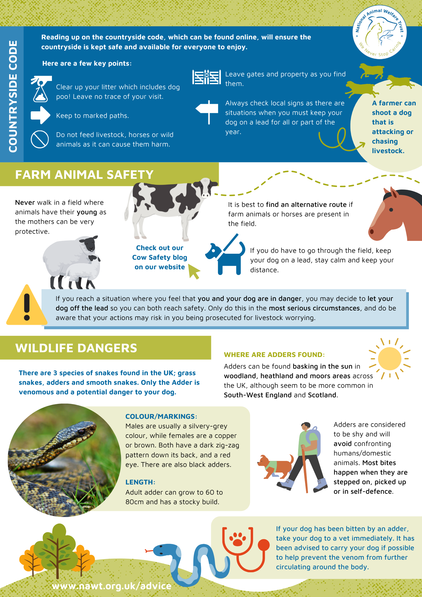 Countryside walking - how to stay safe | National Animal Welfare Trust